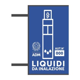 Insegna Bandiera Bifacciale ADM Liquidi da Inalazione