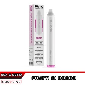 IWIK Quad Berry 400mAh Sigaretta Usa e Getta 600 Puff