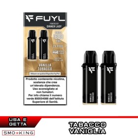 VANILLA TOBACCO Fuyl Pod Usa e Getta Dinner Lady 2 Pezzi