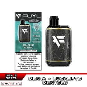 FUYL Vape Kit Rechargeable Battery 500mAh + Pod SPEARMINT MENTHOL Dinner Lady