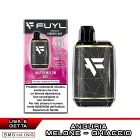 FUYL Vape Kit Rechargeable Battery 500mAh + Pod WATERMELON ICE Dinner Lady