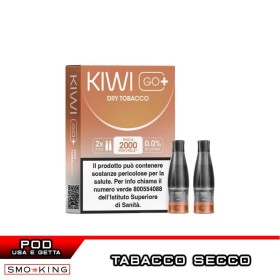 DRY TOBACCO KIWI GO PLUS Pod Usa e Getta Kiwi Vapor 2 Pezzi