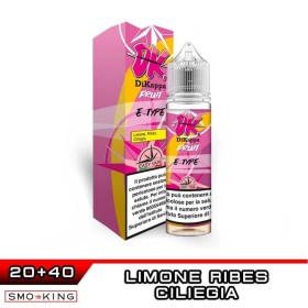 E-TYPE DK Fruit Aroma Shot 20+40 ml Easy Vape Limone Ribes Ciliegia