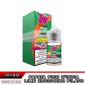 KING DK Fruit Mini Shot 10+20 ml Easy Vape Papaya Lime Fico d' India Zucchero Filato