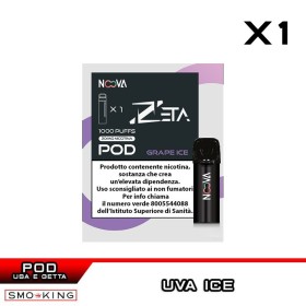 GRAPE ICE N.5 ZETA Pod Usa e Getta NOOVA 1 Pezzo Uva Ice