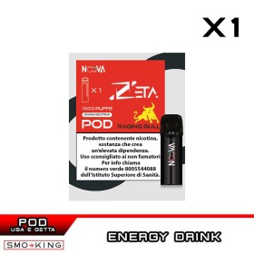 RAGING BULL N.61 ZETA Pod Usa e Getta NOOVA 1 Pezzo Energy Drink