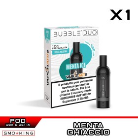 MENTA ICE BUBBLE DUO Pod Usa e Getta VAPORART 1 Pezzo