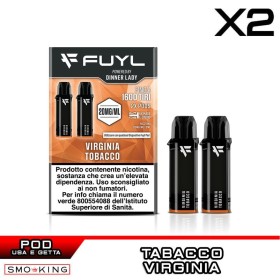 VIRGINIA TOBACCO Fuyl Pod Usa e Getta Dinner Lady 2 Pezzi Tabacco Virginia
