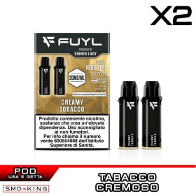 CREAMY TOBACCO Fuyl Pod Usa e Getta Dinner Lady 2 Pezzi Tabacco Cremoso