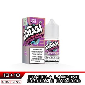 STRAWBERRY RASPBERRY CHERRY ICE Bar Juice Mini Shot 10+10 ml Fantasi Vape