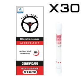 KING TEST Alcol Test Etilometro Monouso Pacchetto 30 Pezzi