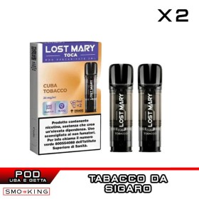 Cuba Tobacco Lost Mary TOCA AIR Pod Usa e Getta Elfbar 2 Pezzi Sigaro Cubano
