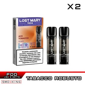 Ace Tobacco Lost Mary TOCA AIR Pod Usa e Getta Elfbar 2 Pezzi Tabacco Robusto