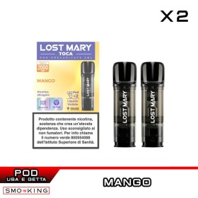 Mango Lost Mary TOCA AIR Pod Usa e Getta Elfbar 2 Pezzi Mango