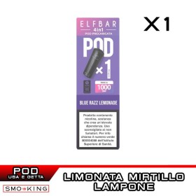 ELFBAR 4in1 BLUE RAZZ LEMONADE Pod Usa e Getta Elfbar 1 Pezzo