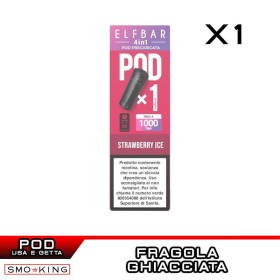 ELFBAR 4in1 STRAWBERRY ICE Pod Usa e Getta Elfbar 1 Pezzo