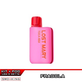Lost Mary TOCA AIR Kit Batteria Ricaricabile 750mAh + Pod STRAWBERRY ICE Elfbar