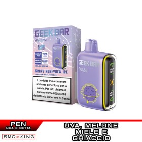 Geekbar Pulse 650mAh GRAPE HONEYDEW ICE Sigaretta Usa e Getta Ice Uva Melone Miele
