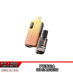 SHAKING EB6000 KIT Batteria Ricaricabile 650mAh + Liquido 10ml PEACH ICE Elfbar