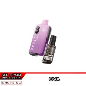 SHAKING EB6000 KIT Batteria Ricaricabile 650mAh + Liquido 10ml GRAPE Elfbar