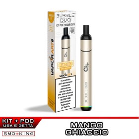 BUBBLE DUO Kit Batteria Ricaricabile 650mAh + Pod MANGO ICE Vaporart