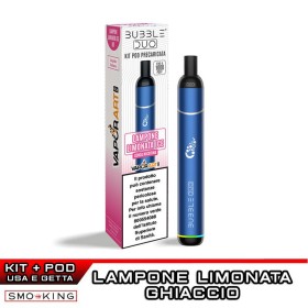 BUBBLE DUO Kit Rechargeable Battery 650mAh + Pod LAMPONE LIMONATA ICE Vaporart
