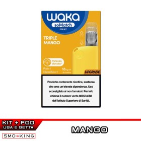 WAKA SoMatch Mini Kit Ricaricabile 440mAh (YELLOW) + Pod TRIPLE MANGO