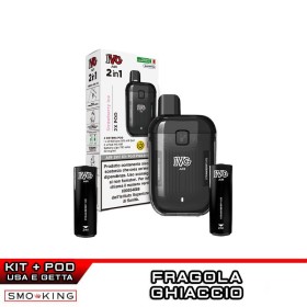IVG Air 2 in 1 Kit Device 780mAh (BLACK) + 2 Pod STRAWBERRY ICE