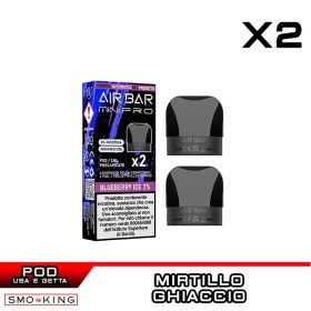 BLUEBERRY ICE MINI PRO Pod Precaricata AIRBAR 2 Pezzi Mirtillo Ice