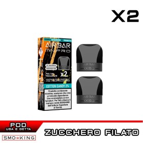 COTTON CANDY AIR BAR MINI PRO Pod Precaricata AIRBAR 2 Pezzi Zucchero Filato Ice