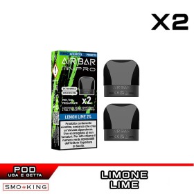 LEMON LIME AIR BAR MINI PRO Pod Precaricata AIRBAR 2 Pezzi Lime Limone