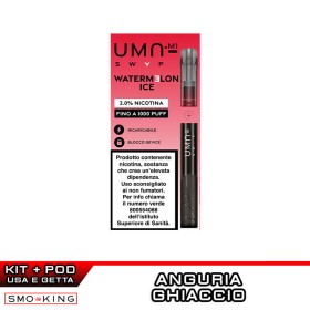 UMA SWAP Kit Pod Mod 1000 Puff UMA.mi + Pod Precaricata WATERMELON ICE Anguria Ice