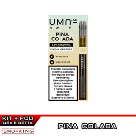 UMA SWAP Kit Pod Mod 1000 Puff UMA.mi + Pod Precaricata PINA COLADA Cocco Ananas