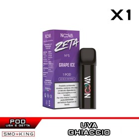 GRAPE ICE N.5 ZETA Pod Usa e Getta NOOVA 1 Pezzo Uva Ice