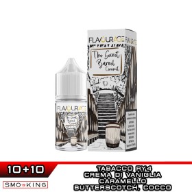 THE SECRET BARREL COCONUT Mini Shot 10+10 ml FLAVOURAGE Tabacco Ry4 Crema Vaniglia Caramello Butterscotch Cocco