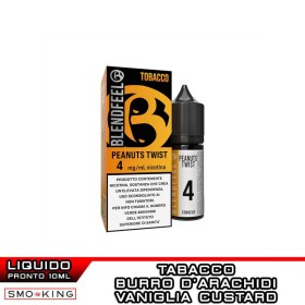 PEANUTS TWIST 10ml Liquido Pronto Nicotina BLENDFEEL Tabacco Burro d'Arachidi Custard