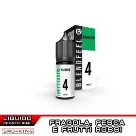 RAINBOW 10ml Liquido Pronto Nicotina BLENDFEEL Fragola Limone Menta