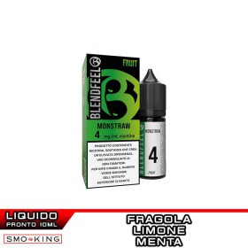 MONSTRAW 10ml Liquido Pronto Nicotina BLENDFEEL Fragola Limone Menta