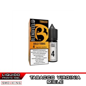 GOLD TOBAC 10ml Liquido Pronto Nicotina BLENDFEEL Tabacco Virginia Miele