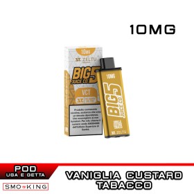 BIG 5 VCT ZELTU X3 Pod Usa e Getta ZELTU VAPES 1 Pezzo Vaniglia Custard Tabacco