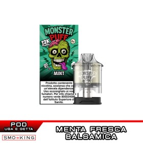 MINT Pod Usa e Getta MONSTER PUFF 1 Pezzo Menta