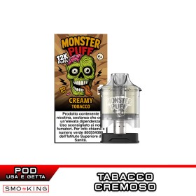 CREAMY TOBACCO Pod Usa e Getta MONSTER PUFF 1 Pezzo Tabacco Cremoso