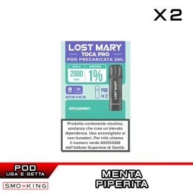 SPEARMINT Lost Mary TOCA POD PRO Usa e Getta Elfbar 2 Pezzi Menta Piperita