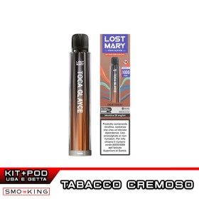 Lost Mary GLAYCE Kit Batteria Ricaricabile 500mAh ORANGE + Pod CREAM TOBACCO Elfbar