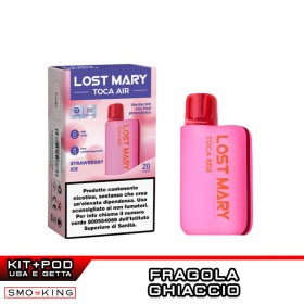Lost Mary TOCA AIR PRO Kit Batteria Ricaricabile 750mAh PINK + Pod STRAWBERRY ICE Elfbar