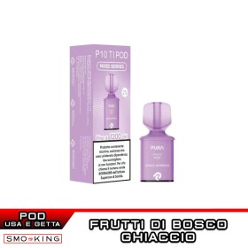MIXED BERRIES Pura P10 Pod Usa e Getta PURA 1 Pezzo Mirtillo Arancia Melograno Ice