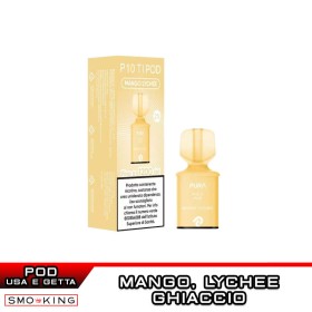 MANGO LYCHEE Pura P10 Pod Usa e Getta PURA 1 Pezzo Mango Litchi Ice