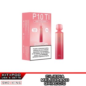 PURA P10 Kit Batteria Ricaricabile 600mAh + POD Cherry Pomegranate PURA