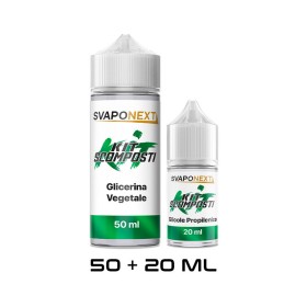 KIT VERDE 70 ml - Base Scomposta 70/30 SVAPONEXT (50ml+20ml)