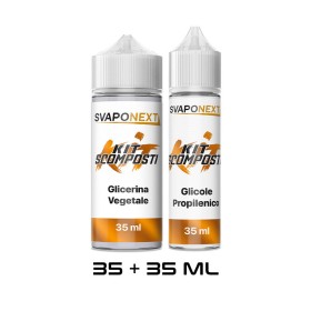 KIT ARANCIONE 70 ml - Base Scomposta 50/50 SVAPONEXT (35ml+35ml)